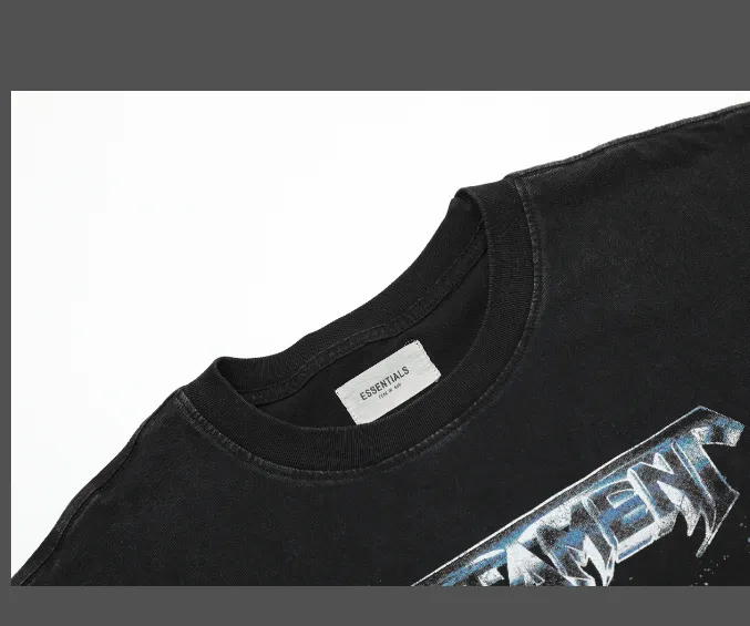 FEAR OF GOD Vintage Space Starry Sky Washed T-shirt Washed Black