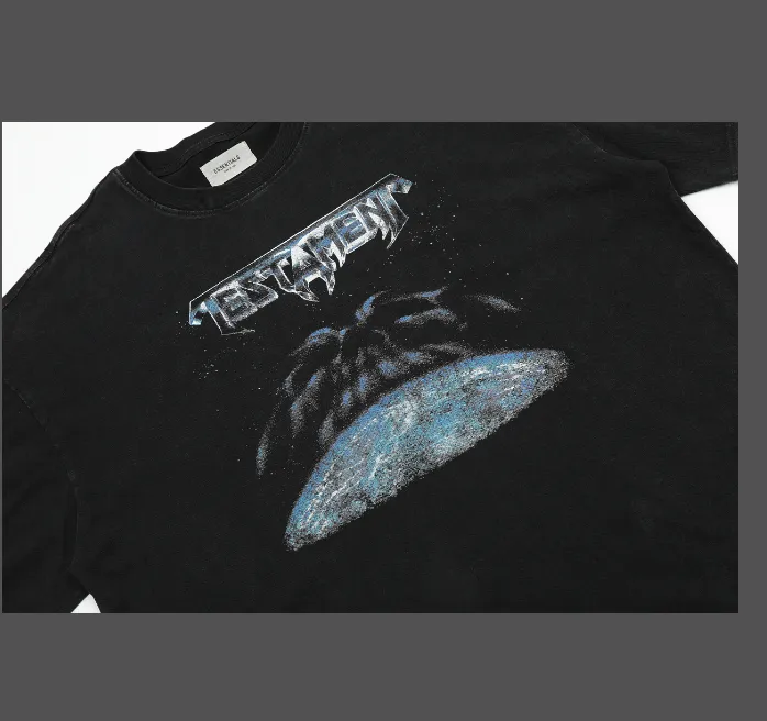 FEAR OF GOD Vintage Space Starry Sky Washed T-shirt Washed Black