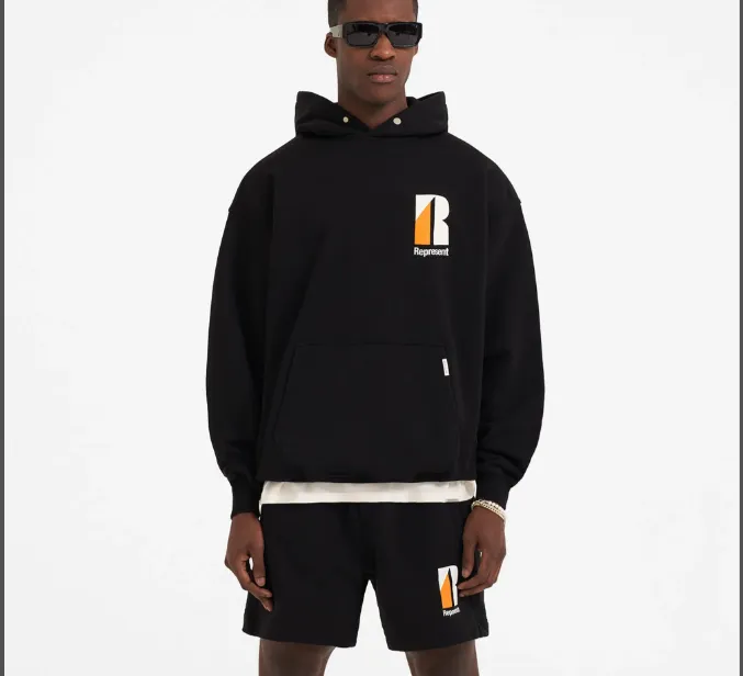 Representative Summer Color blocked Logo Letter Drawstring High Street Shorts Black Grey Brown Apricot S-XL Size