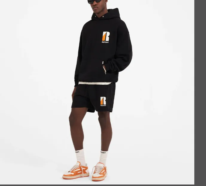 Representative Summer Color blocked Logo Letter Drawstring High Street Shorts Black Grey Brown Apricot S-XL Size