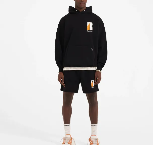 Representative Summer Color blocked Logo Letter Drawstring High Street Shorts Black Grey Brown Apricot S-XL Size