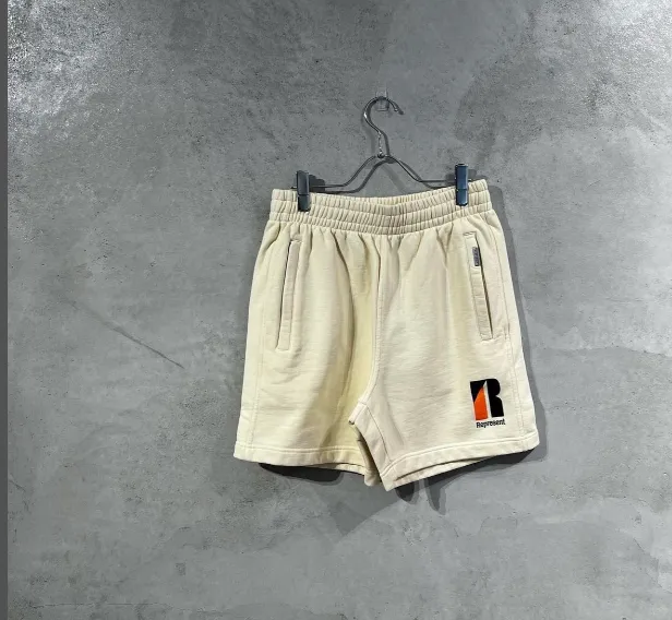 Representative Summer Color blocked Logo Letter Drawstring High Street Shorts Black Grey Brown Apricot S-XL Size