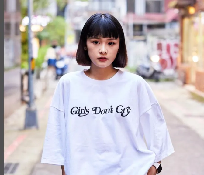 HUMAN MADE X GRILS DON'T CRY logo tee GDC limited edition limited edition simple letter printed couple's short sleeved t-shirt