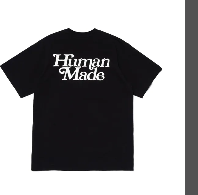 HUMAN MADE X GRILS DON'T CRY logo tee GDC limited edition limited edition simple letter printed couple's short sleeved t-shirt