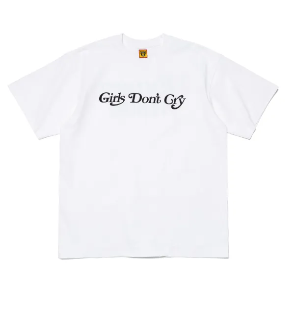 HUMAN MADE X GRILS DON'T CRY logo tee GDC limited edition limited edition simple letter printed couple's short sleeved t-shirt