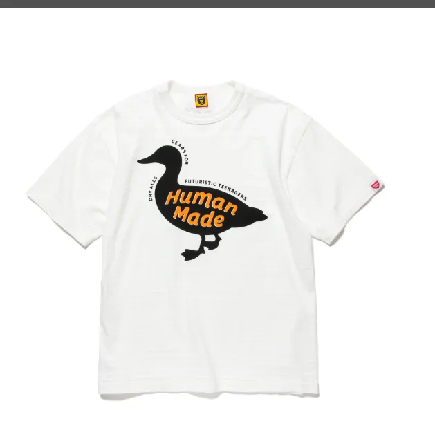 HUMAN MADE GRAPH T-SHIRT logo duck style retro printed bamboo cotton cylindrical short sleeved t-shirt