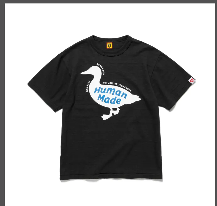 HUMAN MADE GRAPH T-SHIRT logo duck style retro printed bamboo cotton cylindrical short sleeved t-shirt