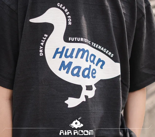 HUMAN MADE GRAPH T-SHIRT logo duck style retro printed bamboo cotton cylindrical short sleeved t-shirt