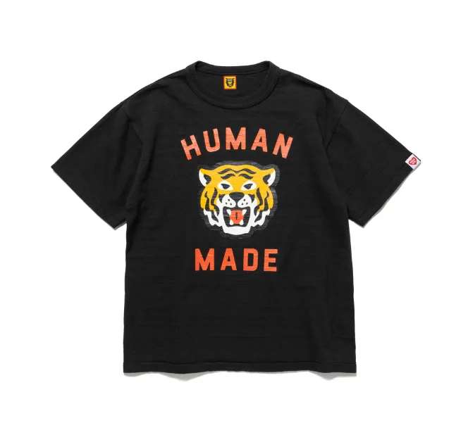 HUMAN MADE GRAPH T-SHIRT Retro Tiger Head Logo Printed Bamboo Cotton Cylinder Short Sleeve T-shirt