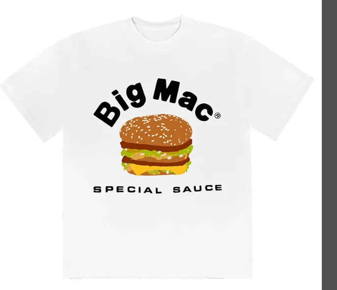 CPFM x McDonald's joint "BIG MAC" hamburger English foam printed short sleeved t-shirt