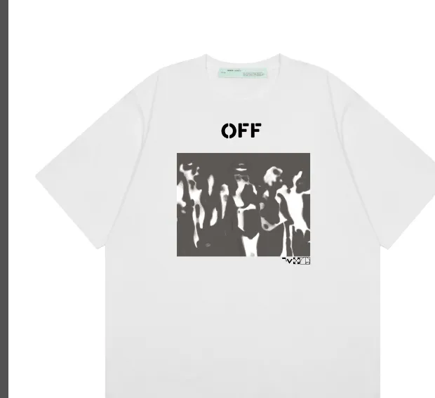 OFF-WHITE new spray painted arrow print pattern short sleeved shirt