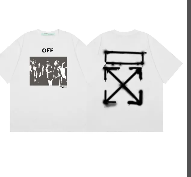 OFF-WHITE new spray painted arrow print pattern short sleeved shirt