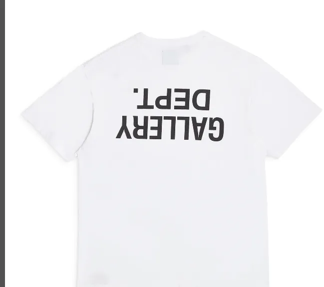 GALLERY DEPT FUCKED UP LOGO TEE Reverse English Logo Printed Short Sleeve T-shirt