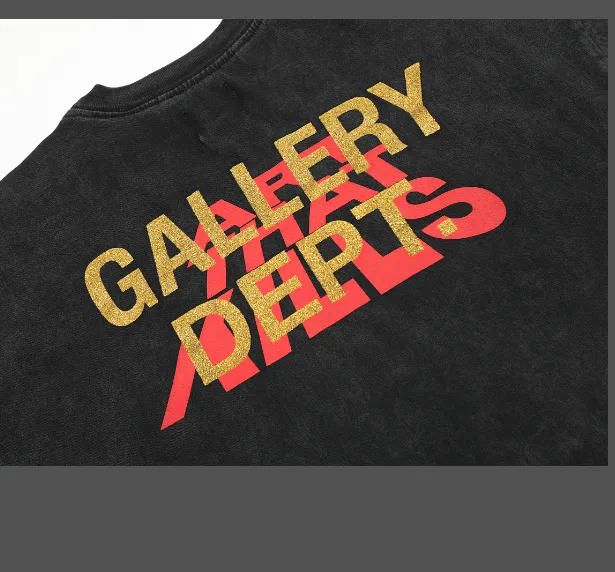 GALLERY DEPT Retro Black and White TV Printed in Water Wash for Old Short Sleeves