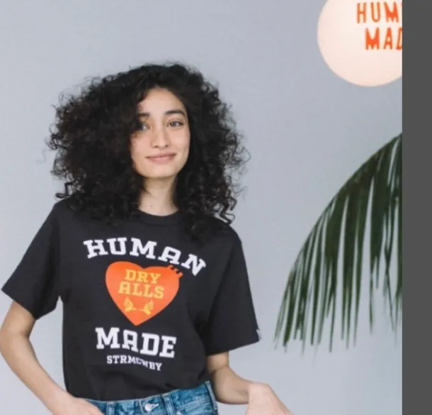 HUMAN MADE Dry Alls Heart Graphic Tee Retro American Love English Letter Logo Printed Bamboo Cotton Cylinder Short Sleeve T-shirt Black White S M L XL