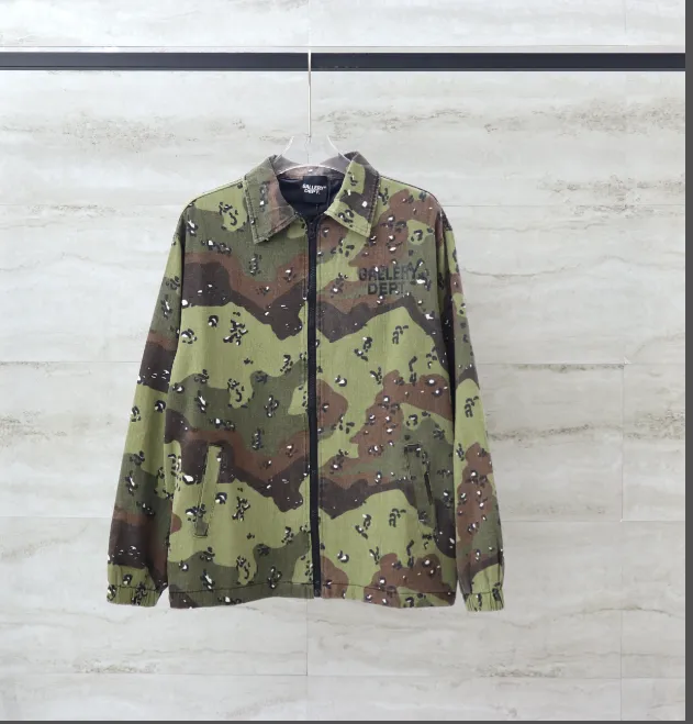 GALLERY DEPT Camouflage Used Washcloth Zipper Jacket