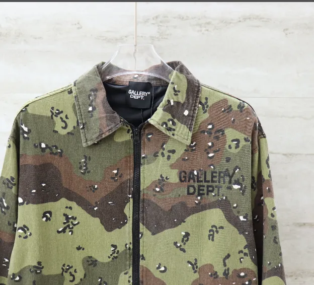 GALLERY DEPT Camouflage Used Washcloth Zipper Jacket