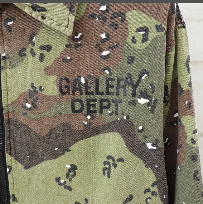 GALLERY DEPT Camouflage Used Washcloth Zipper Jacket