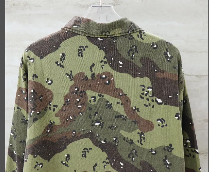 GALLERY DEPT Camouflage Used Washcloth Zipper Jacket