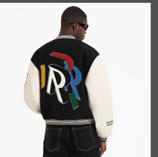 REPRESENT INTERNATIONAL VARSITY JACKET Large R Embroidered Woolen Baseball Jacket Coat