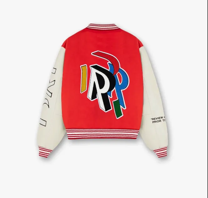 REPRESENT INTERNATIONAL VARSITY JACKET Large R Embroidered Woolen Baseball Jacket Coat