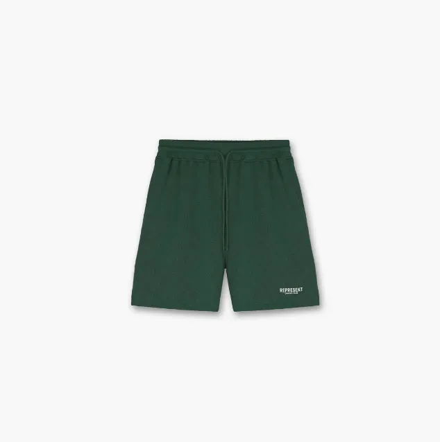 REPRESENT Alphabet Logo Mesh Drawstring Quick drying Shorts White Dark Green Black Green S-XL Size