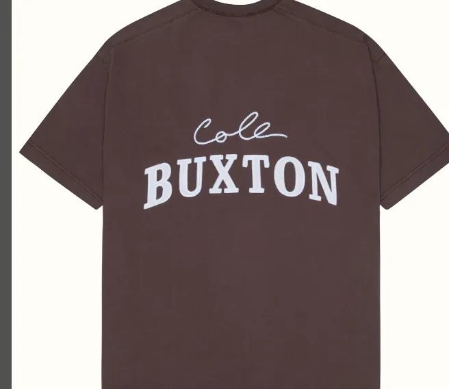 Cole Buxton minimalist letter logo slogan sticker embroidered short sleeved T-shirt black white coffee blue S-XL size