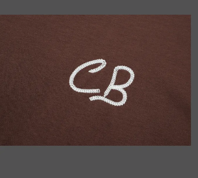 Cole Buxton minimalist letter logo slogan sticker embroidered short sleeved T-shirt black white coffee blue S-XL size