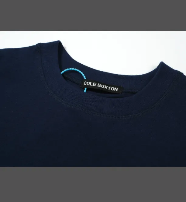 Cole Buxton minimalist letter logo slogan sticker embroidered short sleeved T-shirt black white coffee blue S-XL size