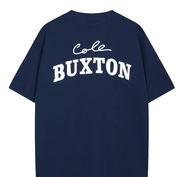 Cole Buxton minimalist letter logo slogan sticker embroidered short sleeved T-shirt black white coffee blue S-XL size