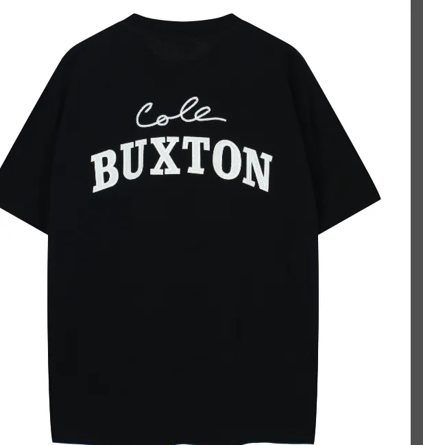 Cole Buxton minimalist letter logo slogan sticker embroidered short sleeved T-shirt black white coffee blue S-XL size