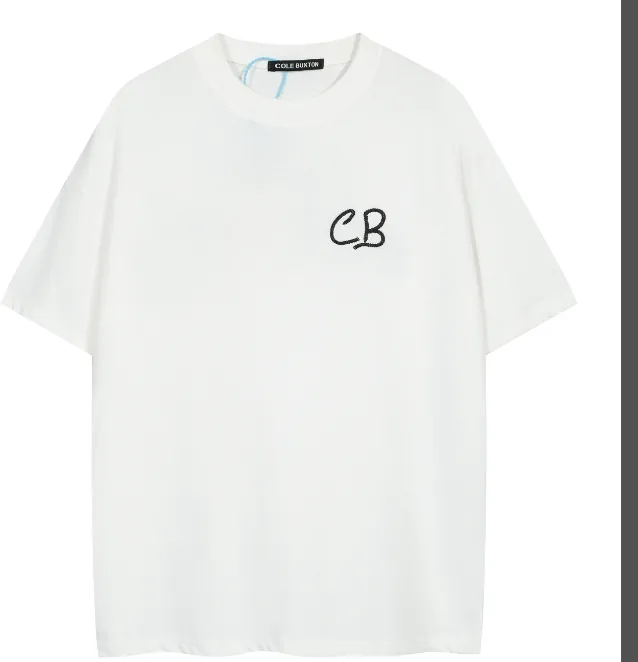 Cole Buxton minimalist letter logo slogan sticker embroidered short sleeved T-shirt black white coffee blue S-XL size