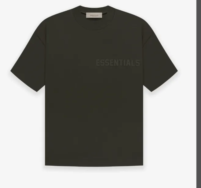 FEAR OF GOD ESSENTIALS FOG LOGO Letter Short sleeved T-shirt Plum Purple Mist Haze Blue Brown Black Elephant White Lemon Yellow Beach Yellow S-XL