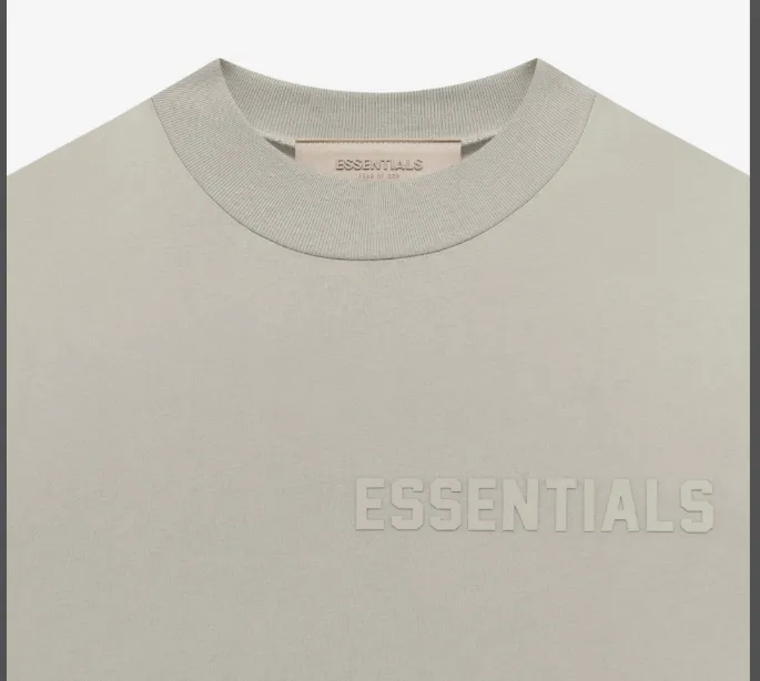 FEAR OF GOD ESSENTIALS FOG LOGO Letter Short sleeved T-shirt Plum Purple Mist Haze Blue Brown Black Elephant White Lemon Yellow Beach Yellow S-XL