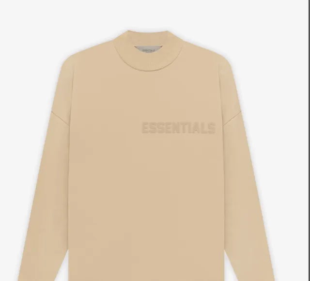 FEAR OF GOD ESSENTIALS FOG LOGO Letter Long Sleeve T-shirt Plum Purple Mist Haze Blue Brown Black Elephant White Lemon Yellow Beach Yellow S-XL