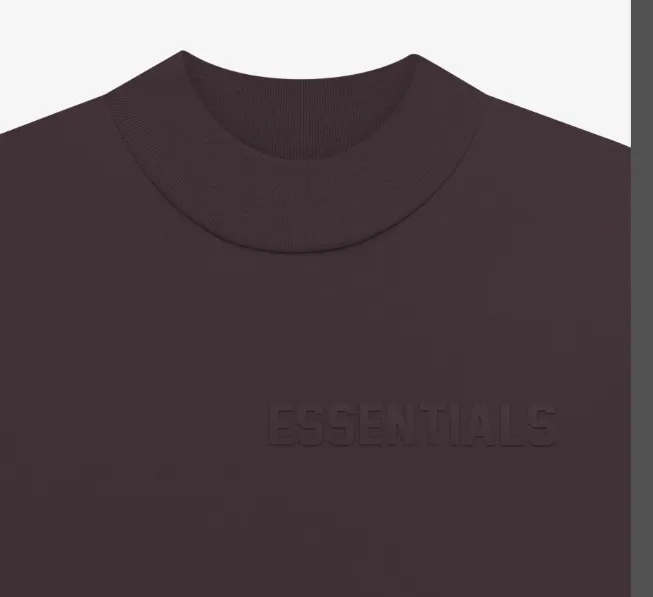 FEAR OF GOD ESSENTIALS FOG LOGO Letter Long Sleeve T-shirt Plum Purple Mist Haze Blue Brown Black Elephant White Lemon Yellow Beach Yellow S-XL