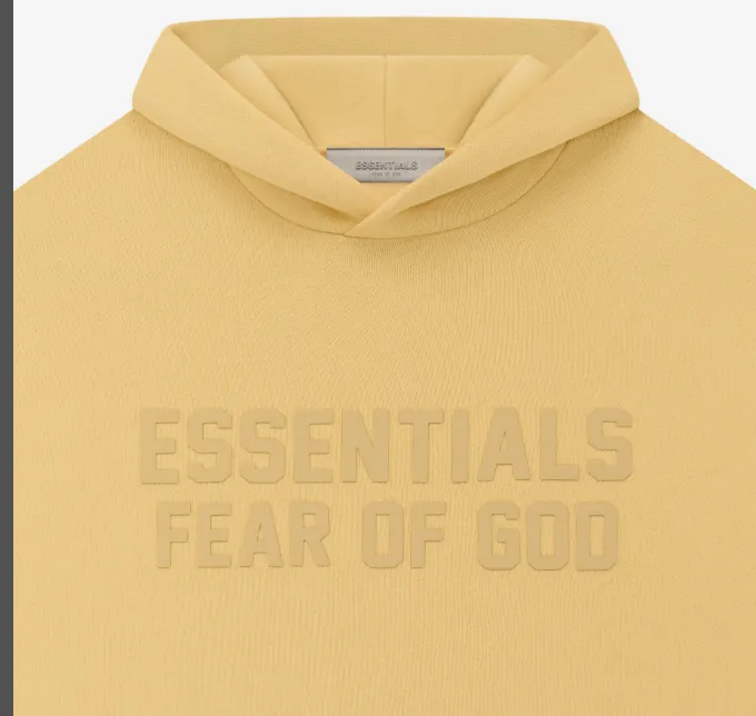 FEAR OF GOD ESSENTIALS FOG LOGO Alphabet Hoodie Plum Purple Mist Haze Blue Brown Black Elephant White Lemon Yellow Beach Yellow S-XL