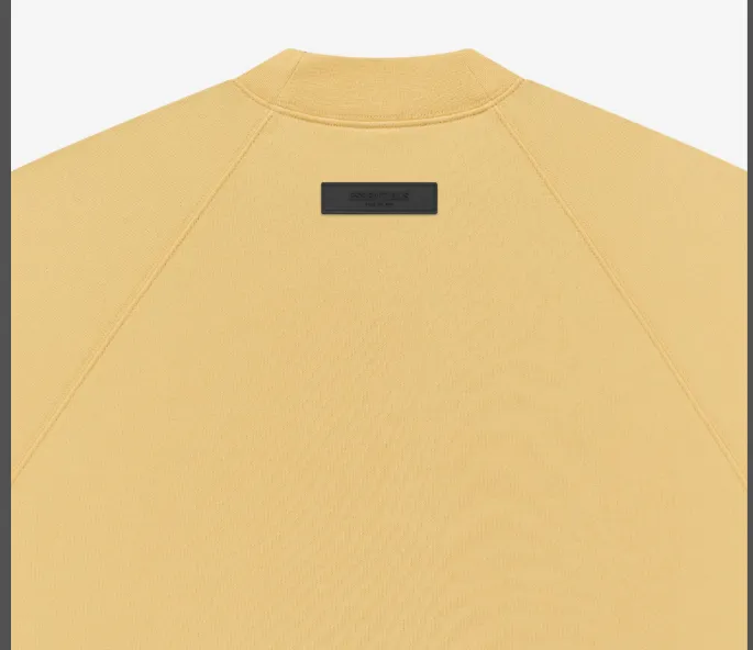 FEAR OF GOD ESSENTIALS FOG LOGO letter raglan sleeve round neck sweatshirt plum purple haze blue brown black elephant white lemon yellow beach yellow S-XL