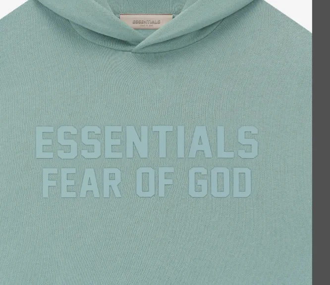 FEAR OF GOD ESSENTIALS FOG LOGO Alphabet Hoodie Plum Purple Mist Haze Blue Brown Black Elephant White Lemon Yellow Beach Yellow S-XL