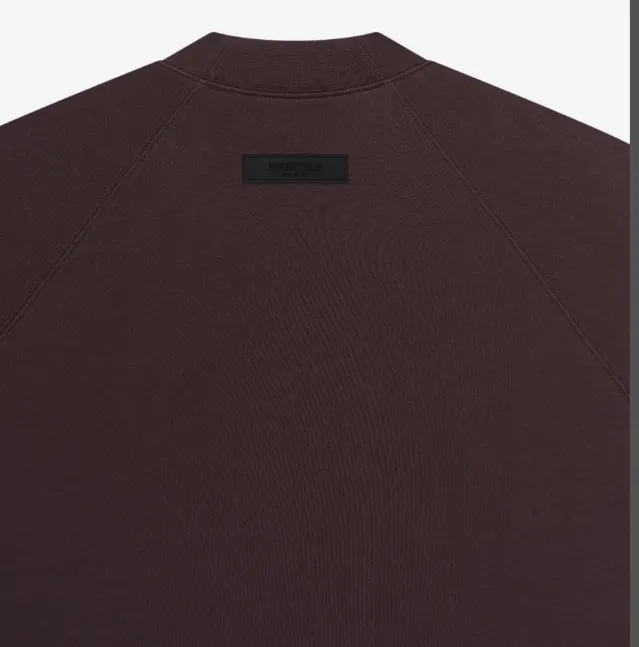 FEAR OF GOD ESSENTIALS FOG LOGO letter raglan sleeve round neck sweatshirt plum purple haze blue brown black elephant white lemon yellow beach yellow S-XL