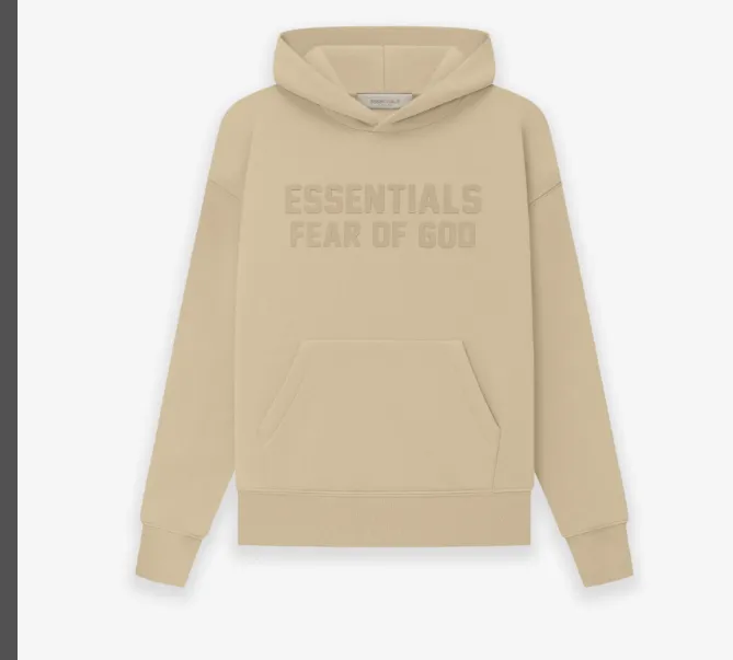 FEAR OF GOD ESSENTIALS FOG LOGO Alphabet Hoodie Plum Purple Mist Haze Blue Brown Black Elephant White Lemon Yellow Beach Yellow S-XL