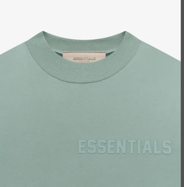 FEAR OF GOD ESSENTIALS FOG LOGO Letter Short sleeved T-shirt Plum Purple Mist Haze Blue Brown Black Elephant White Lemon Yellow Beach Yellow S-XL