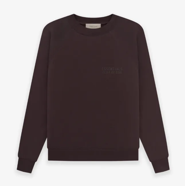 FEAR OF GOD ESSENTIALS FOG LOGO letter raglan sleeve round neck sweatshirt plum purple haze blue brown black elephant white lemon yellow beach yellow S-XL