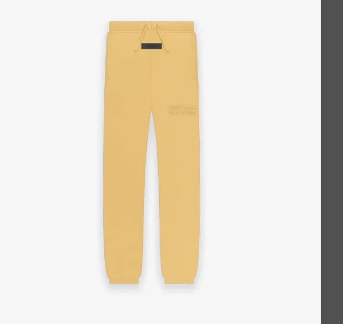 FEAR OF GOD ESSENTIALS FOG LOGO Alphabet Legged Pants Plum Purple Mist Haze Blue Brown Black Elephant White Lemon Yellow Beach Yellow S-XL