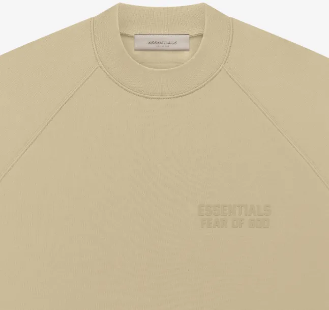 FEAR OF GOD ESSENTIALS FOG LOGO letter raglan sleeve round neck sweatshirt plum purple haze blue brown black elephant white lemon yellow beach yellow S-XL