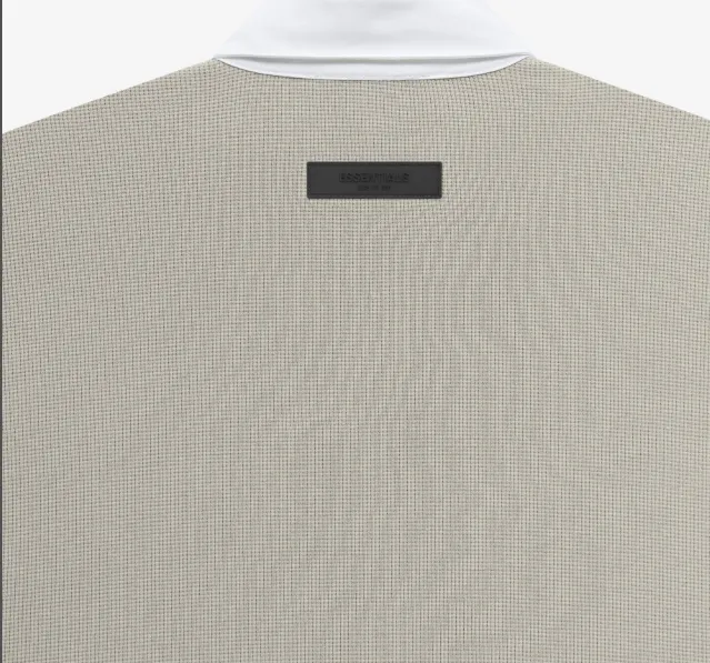 FEAR OF GOD ESSENTIALS FOG LOGO Waffle Polo Shirt Plum Purple Mist Haze Blue Brown Black Elephant White Lemon Yellow Beach Yellow S-XL