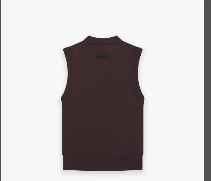 FEAR OF GOD ESSENTIALS FOG LOGO Letter V-neck vest Plum Purple Mist Haze Blue Brown Black Elephant White Lemon Yellow Beach Yellow S-XL