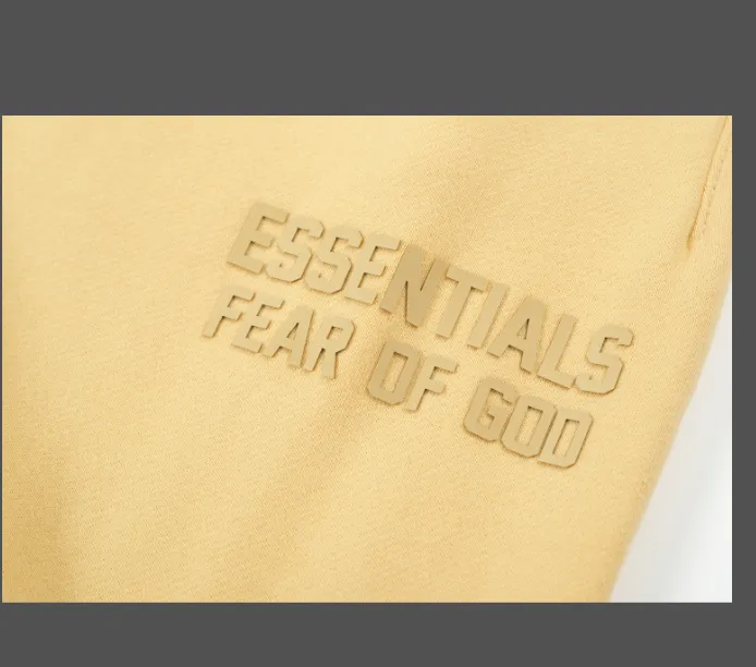 FEAR OF GOD ESSENTIALS FOG LOGO Alphabet Legged Pants Plum Purple Mist Haze Blue Brown Black Elephant White Lemon Yellow Beach Yellow S-XL