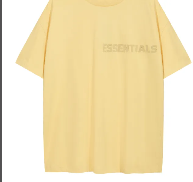 FEAR OF GOD ESSENTIALS FOG LOGO Letter Short sleeved T-shirt Plum Purple Mist Haze Blue Brown Black Elephant White Lemon Yellow Beach Yellow S-XL