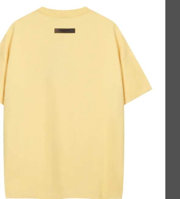 FEAR OF GOD ESSENTIALS FOG LOGO Letter Short sleeved T-shirt Plum Purple Mist Haze Blue Brown Black Elephant White Lemon Yellow Beach Yellow S-XL